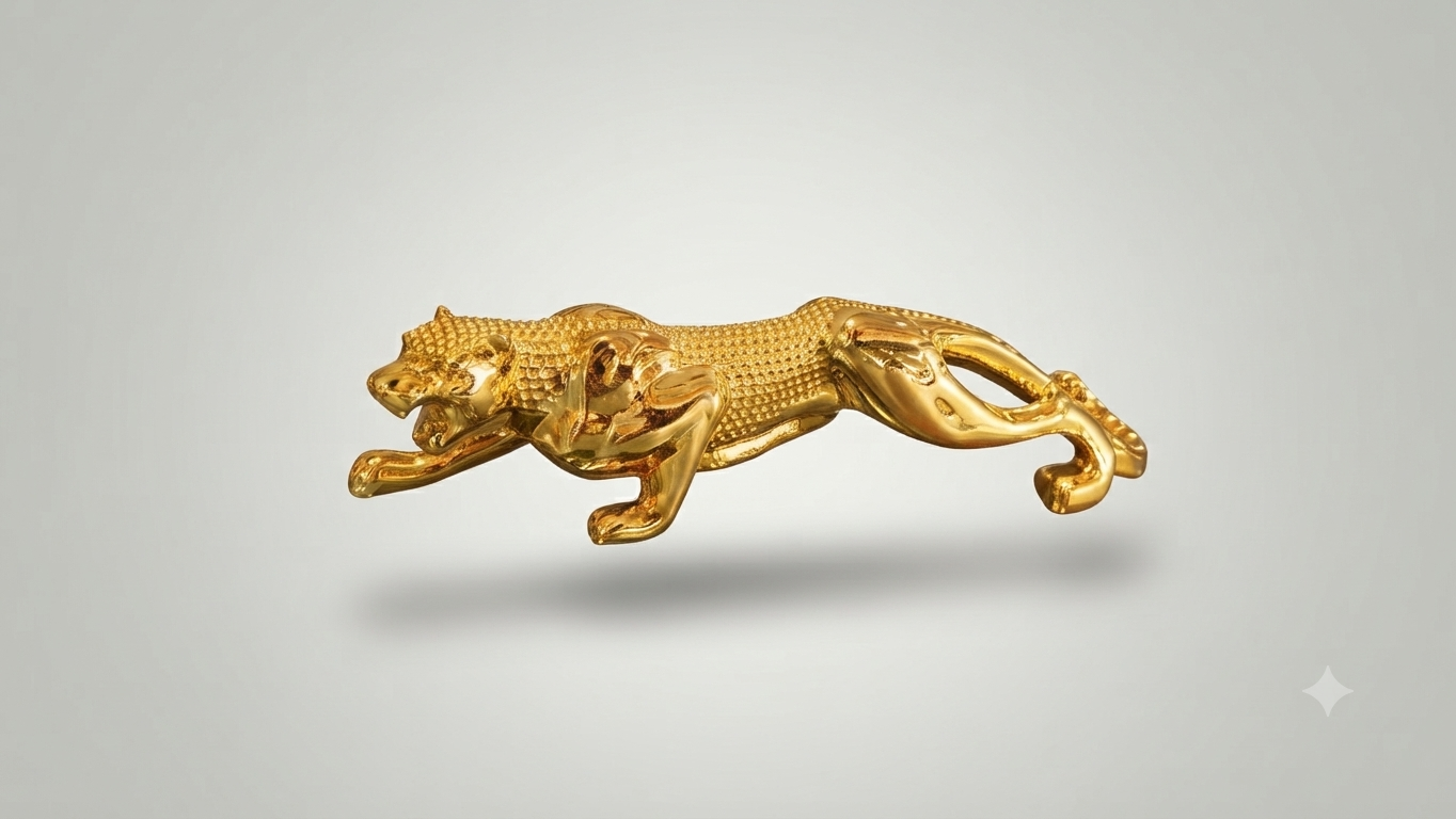 Golden Panther Dashboard Ornament