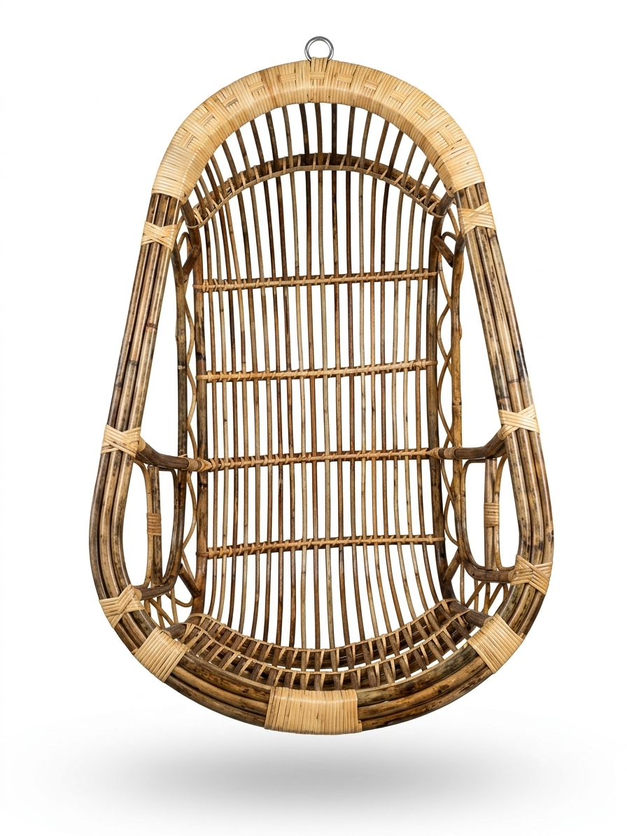 Minimalist Rattan Teardrop Hanging Chair