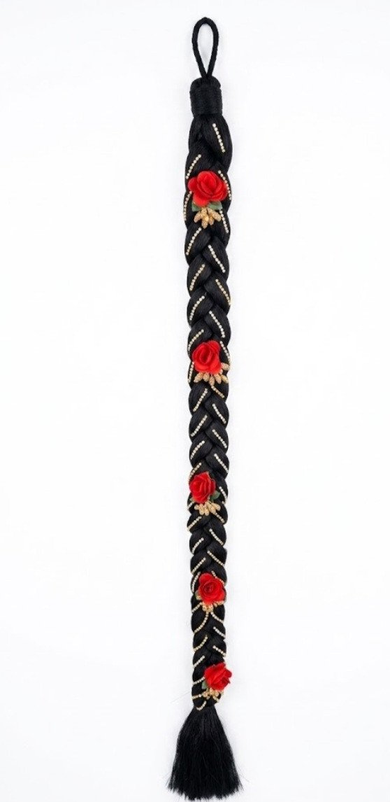 Traditional Bridal Floral Braided Hair Extension (Jada)