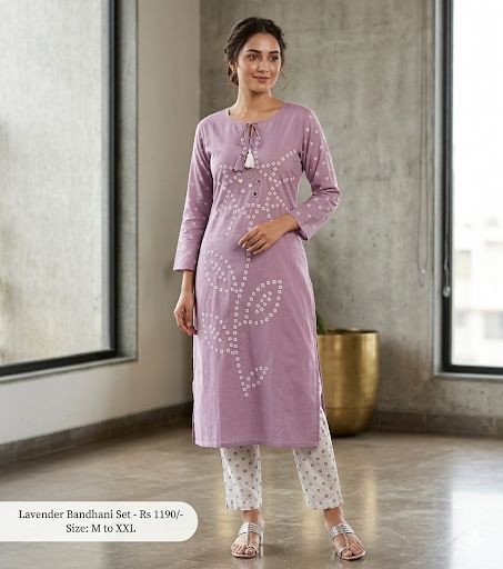 Lavender Bandhani Salwar suits