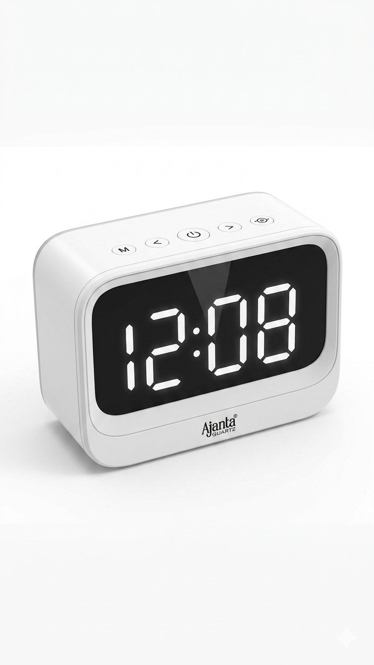 Ajanta Quartz Smart Clock & Bluetooth Speaker