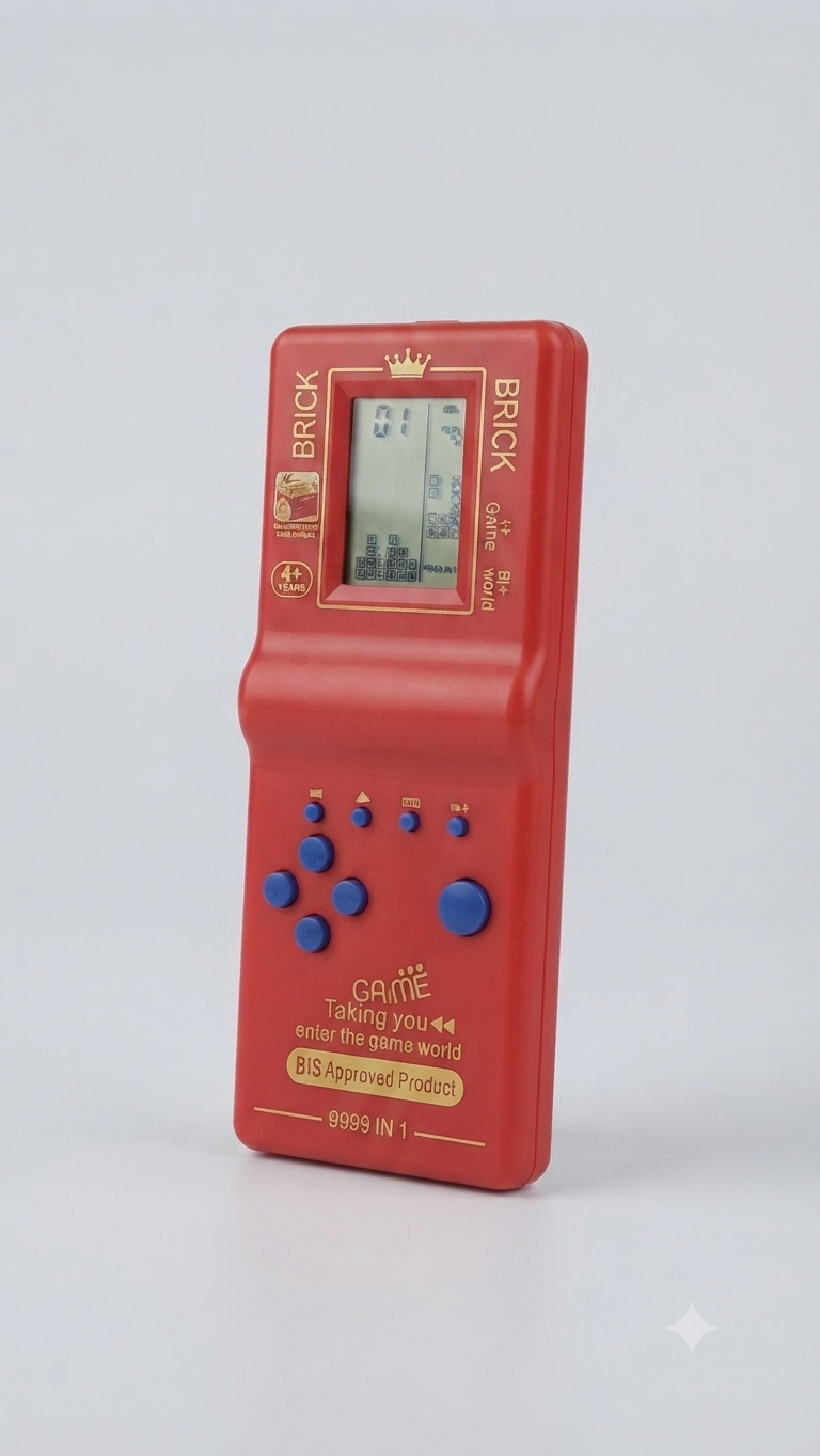 Red "9999 IN 1" Brick Game Handheld Console