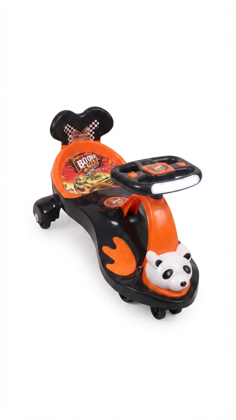 BOOM CITY RACERS Panda Design Kids Swing Car (Magic Car)
