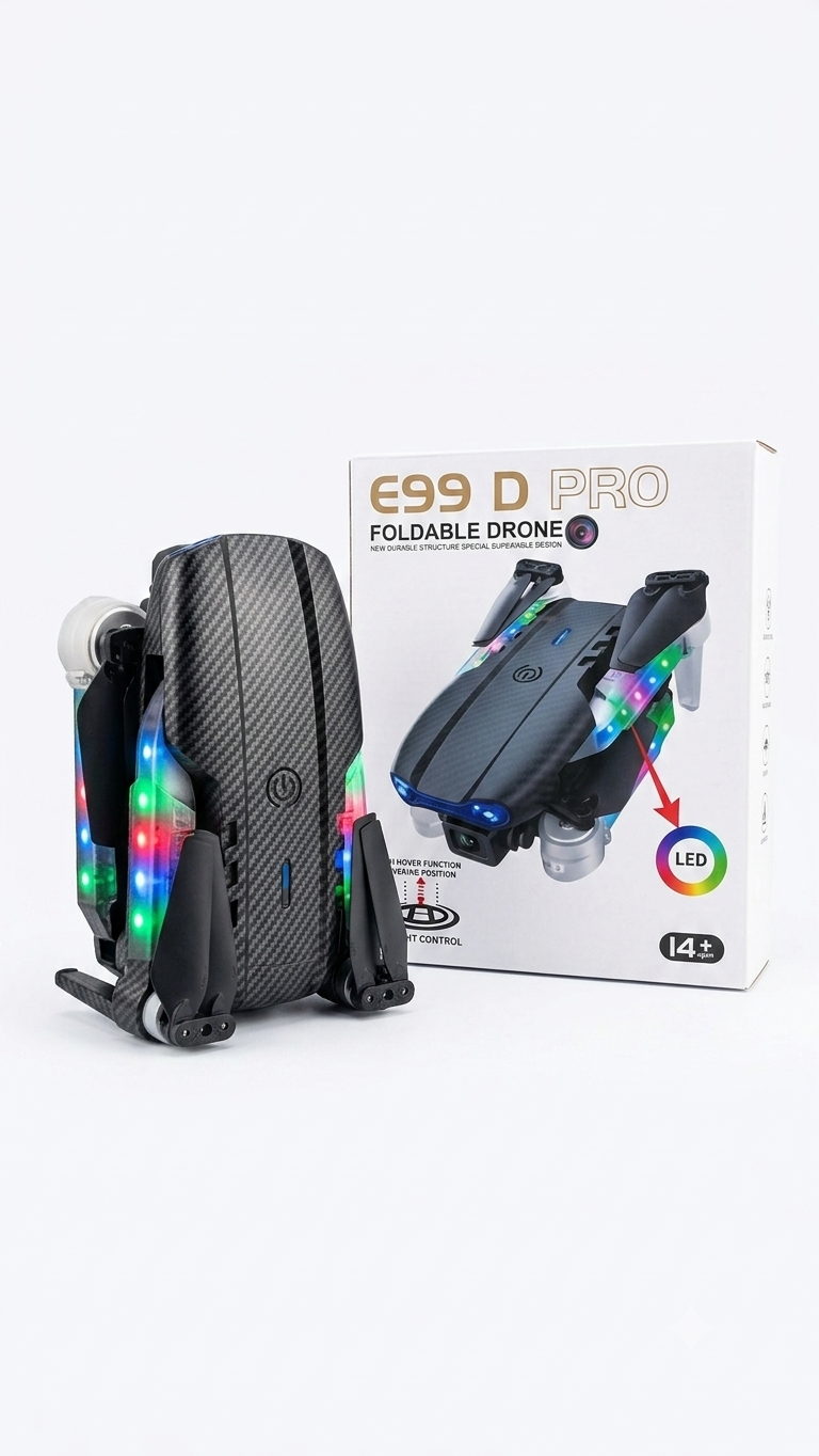 E99 D Pro Foldable LED Remote Control Drone