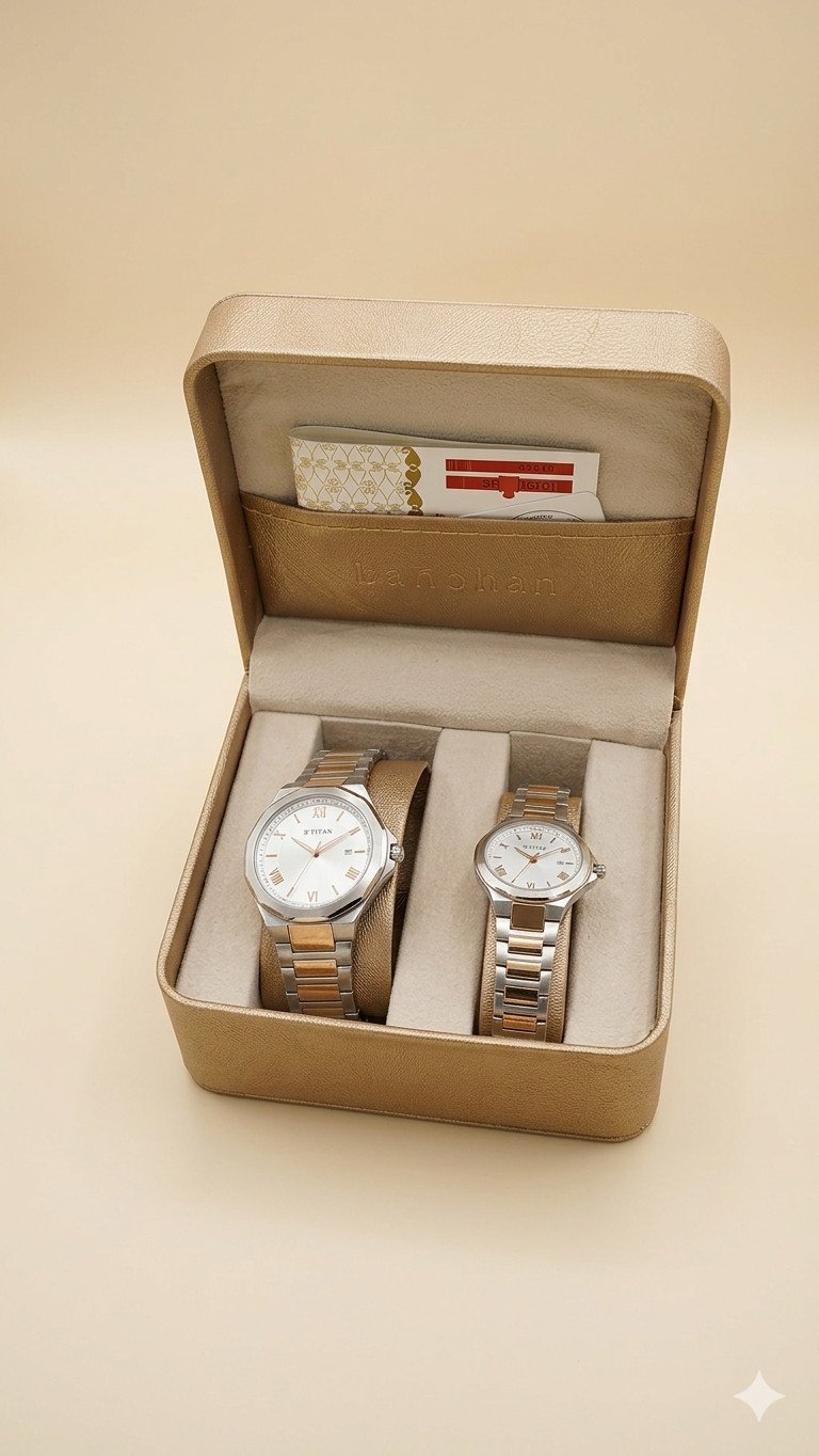 Titan Couple Watch Set (Banohan Collection)