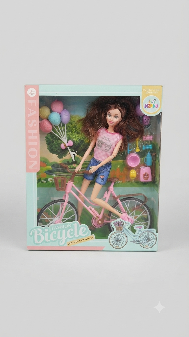 Fashion Bicycle" Doll Play Set with Accessories