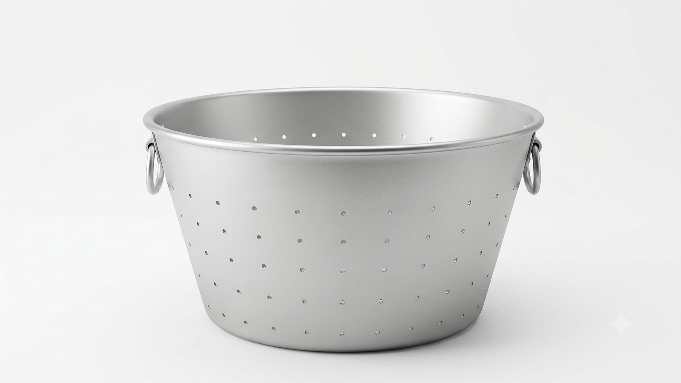 industrial-style metal colander (or strainer bowl)