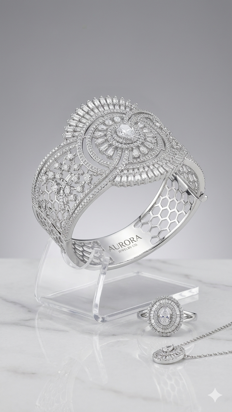 The Aurora Grand Baguette & Brilliance Cuff
