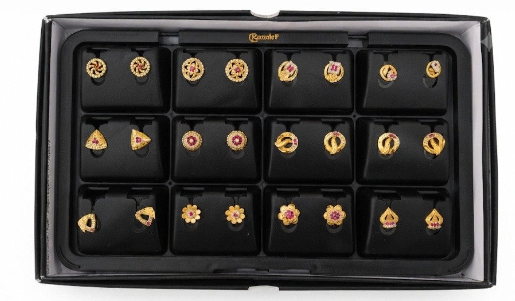 Stud Earring Assortment Display Box Collection