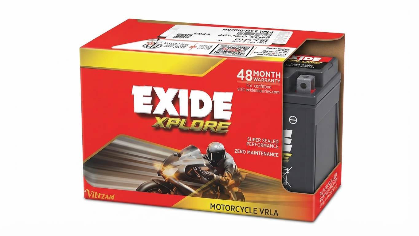 Exide Xplore (Model XLTZ7) Motorcycle VRLA Battery