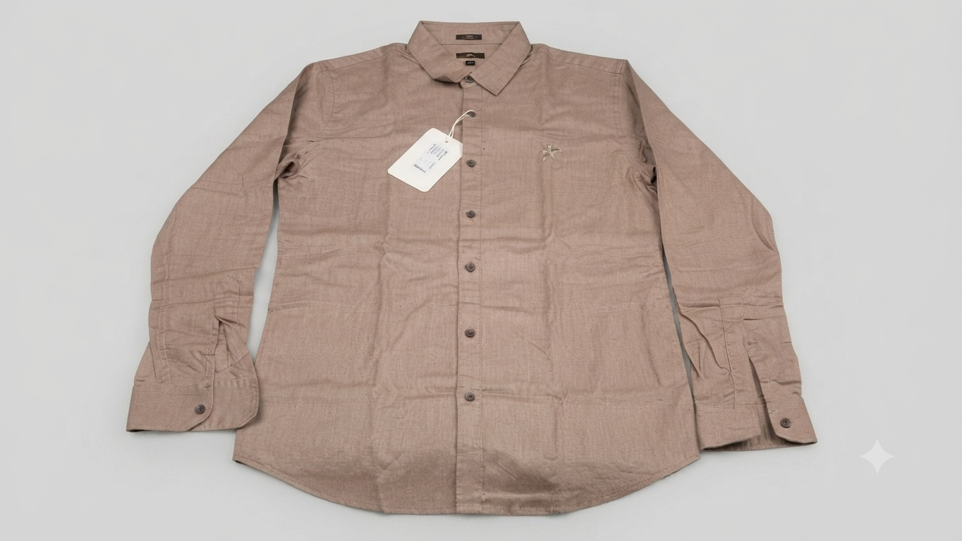 Men's Long-Sleeve Tan shirt