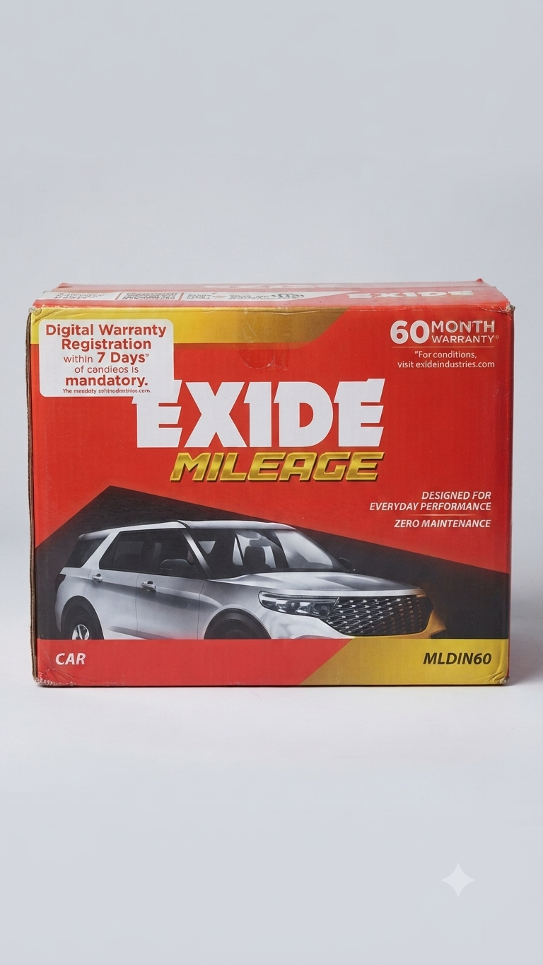 Exide Mileage MLDIN60 Car Battery