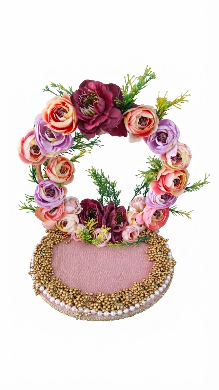 Designer Floral Ring Platter