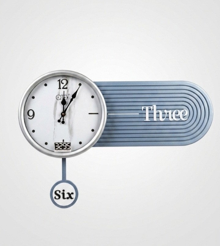 The product is a QTD wall clock