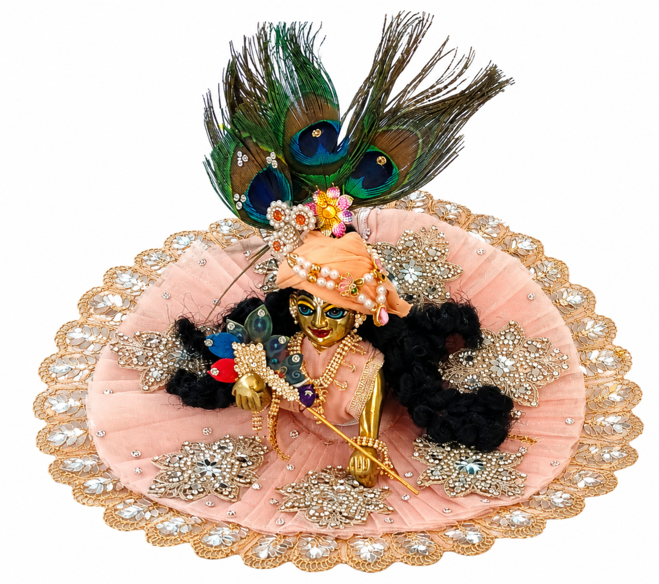 Baby Krishna Murti with Designer Dress Set