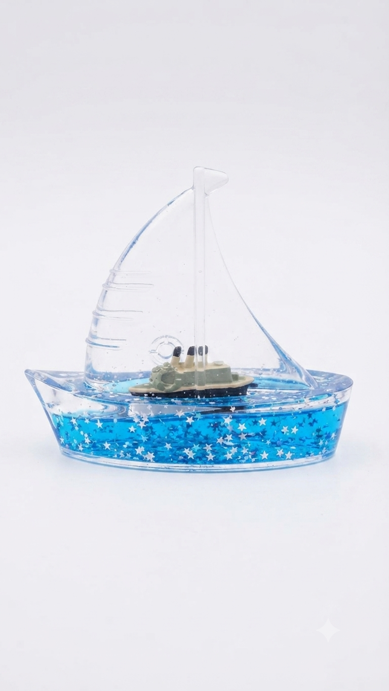 Liquid Glitter Sailboat